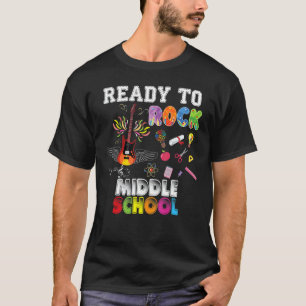 Camiseta Ready To Rock Middle Guitar Electric Teacher Stude