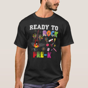 Camiseta Ready To Rock Pre K Guitar Electric Teacher Kid St