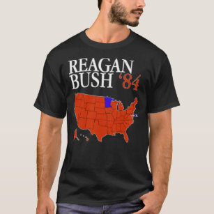 Camiseta Reagan Bush y x27;84 Retro Logotipo: elecciones ro
