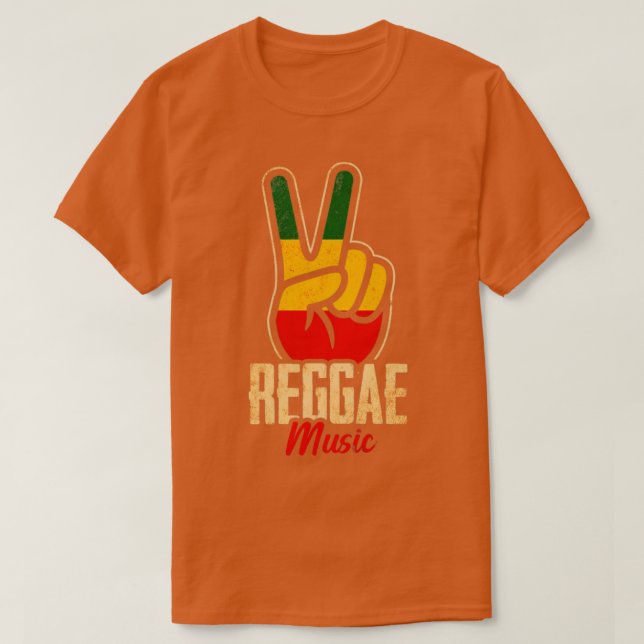 Camiseta Reagge Music Love Peace (Diseño del anverso)