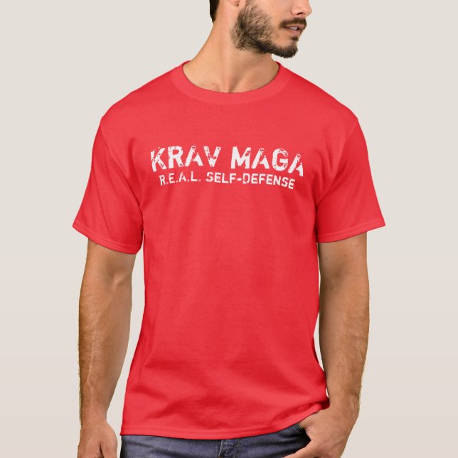 Camiseta REAL de la autodefensa de KRAV MAGA (Anverso)