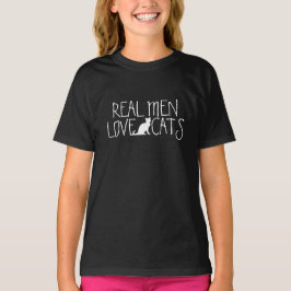 Camiseta real de los gatos del amor de los hombres