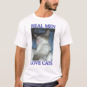 Camiseta real de los gatos del amor de los hombres