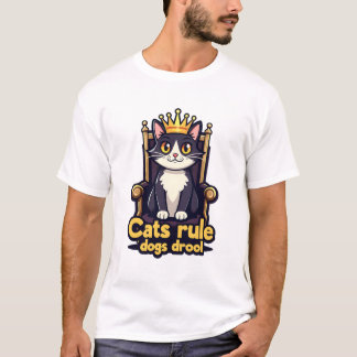 Camiseta real de trono de gato - regla de gatos, p
