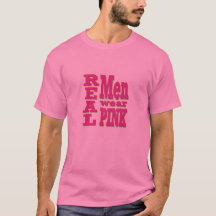 Camiseta real del rosa del desgaste de hombres -