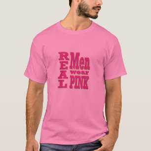 Camiseta real del rosa del desgaste de hombres -