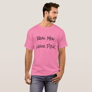 Camiseta real del rosa del desgaste de hombres