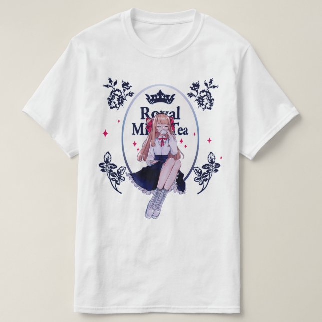Camiseta real del té de la leche (Diseño del anverso)