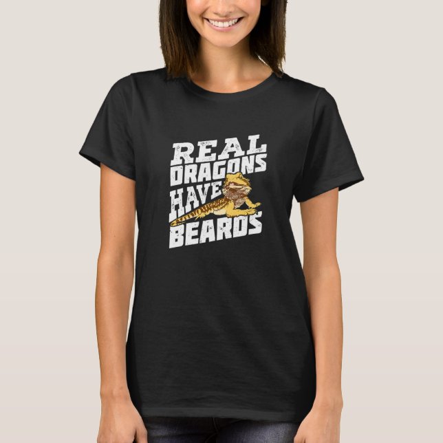 Camiseta Real Dragons Have Beards Bearded Dragon Premium (Anverso)