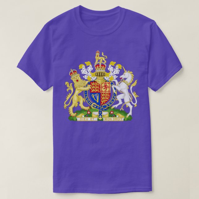 Camiseta Real Escudo de Armas del Reino Unido Tudor cro (Diseño del anverso)