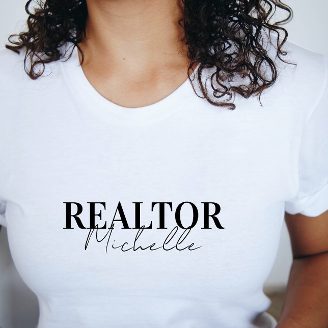 Camiseta Real Estate Agent Realtor Stylish Script Name (Real Estate Agent Realtor Stylish Script Name T-Shirt)
