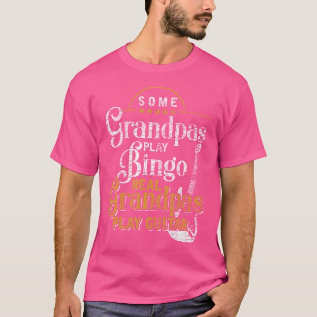 Camiseta Real Grandpas Juega Regalos De Guitarra Música Gui (Anverso)