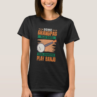 Camiseta Real Grandpas Juegan Banjo Instrumento de Música B