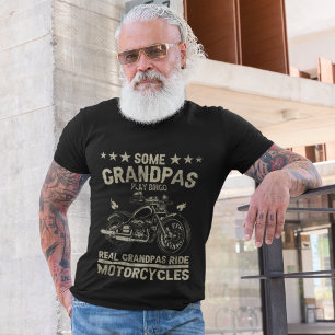 Camiseta Real Grandpas Ride Motorcycle Biker Grandpa