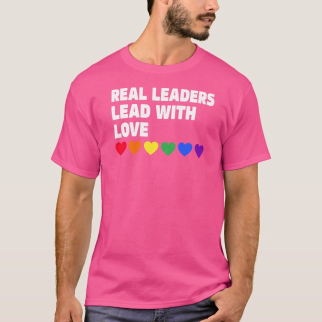 Camiseta Real Líder Con Amor Los Verdaderos Líderes Con (Anverso)