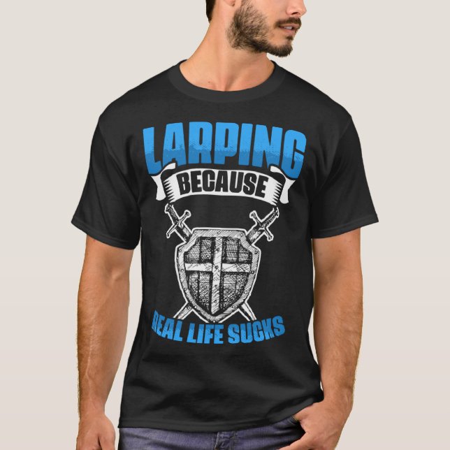 Camiseta Real Life Live Action Role Playing Larping Gamer L (Anverso)
