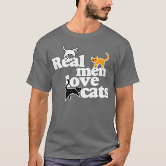 Camiseta Real men love cats