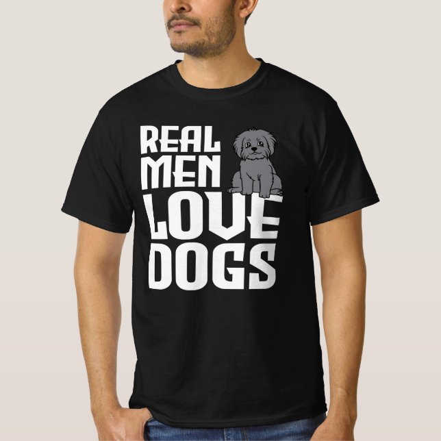 Camiseta Real men love dogs (Anverso)