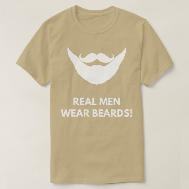 Camiseta Real Men Wear Beards Beard Fan 4 (Diseño del anverso)