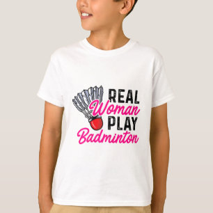 Camiseta Real Mujer Juega al Transbordador Badminton