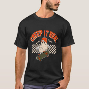 Camiseta Real Skateboarding Ghost Bats Retro Halloween 2