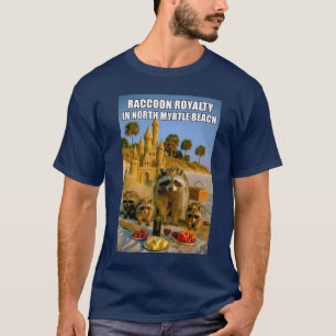 Camiseta Realeza de Mapache Divertida en North Myrtle Beach