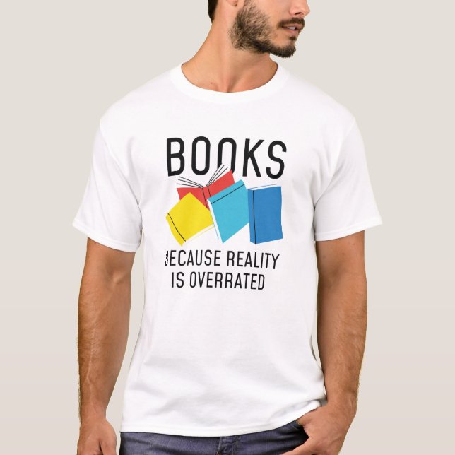 Camiseta Realidad de libros sobrevalorada (Anverso)