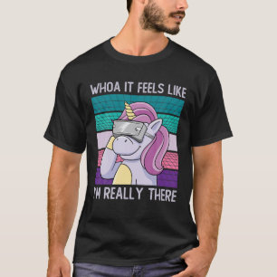 Camiseta Realidad virtual unicornio VR Gamer Rainbow Magic