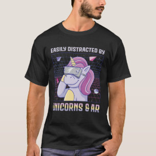 Camiseta Realidad virtual unicornio VR Gamer Rainbow Magic 