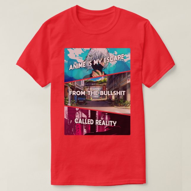 Camiseta Reality Cosplay Otaku (Diseño del anverso)