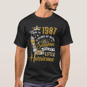 Camiseta Realizado En 1987 Regalos De 35 Años De Edad Mujer