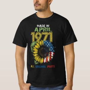 Camiseta Realizado En Abril De 1971 Todas Las Partes Origin