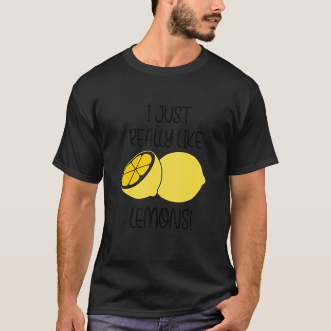 Camiseta Really Like Lemons Lemonade Ironic Quote (Anverso)