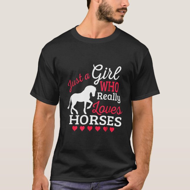 Camiseta Realmente ama a los caballos (Anverso)