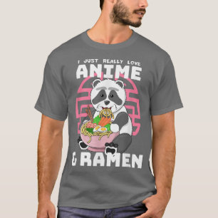 Camiseta Realmente amo a Anime Ramen Panda