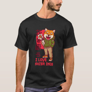 Camiseta Realmente amo a los Shiba Inus Animal Japonés Shib