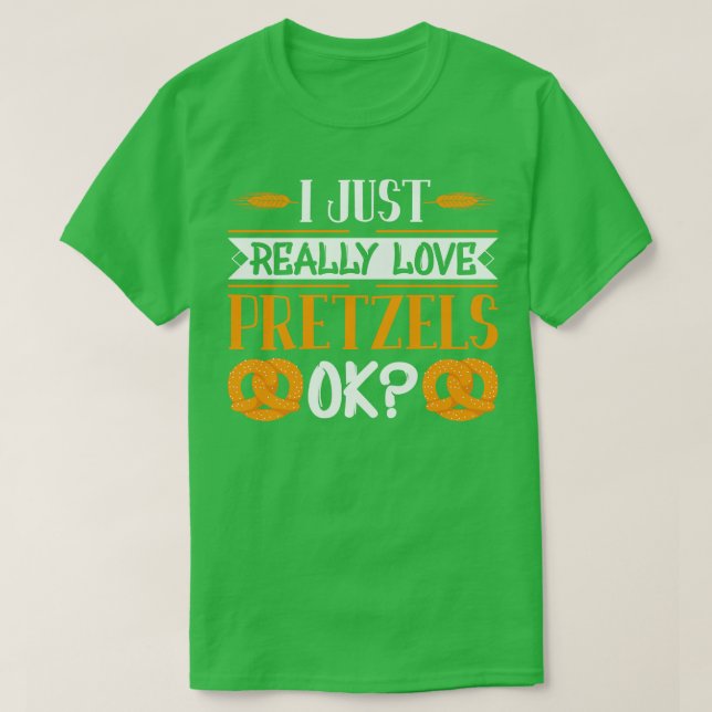 Camiseta Realmente Amo A Pretzels (Diseño del anverso)