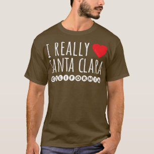 CAMISETA REALMENTE AMO (CORAZÓN) SANTA CLARA CALIFORNIA