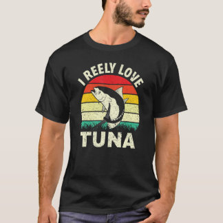 Camiseta Realmente amo el atún bluefin y el atún aleta amar