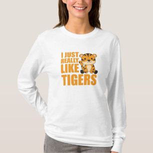 Camiseta Realmente Como Tigres Tigres Cutan Animales Para N