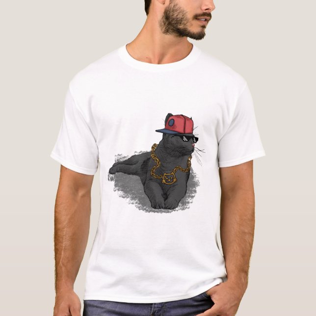 Camiseta Realmente Guay Neighborhood Black Cat (Anverso)