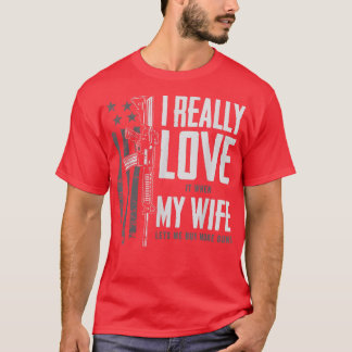 Camiseta Realmente Me Encanta Que Mi Esposa Me Permita Comp