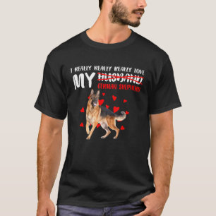 Camiseta Realmente Me Encanta Realmente Mi Pastor Alemán.