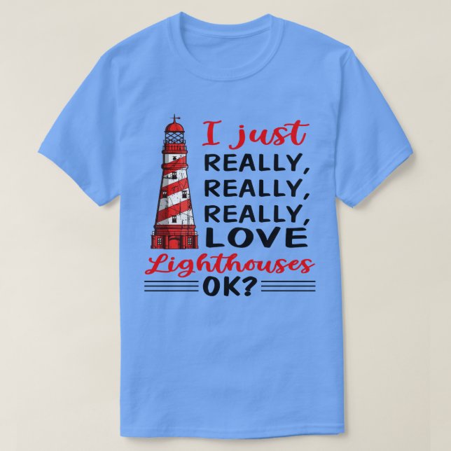 Camiseta Realmente Me Encantan Los Faros. (Diseño del anverso)