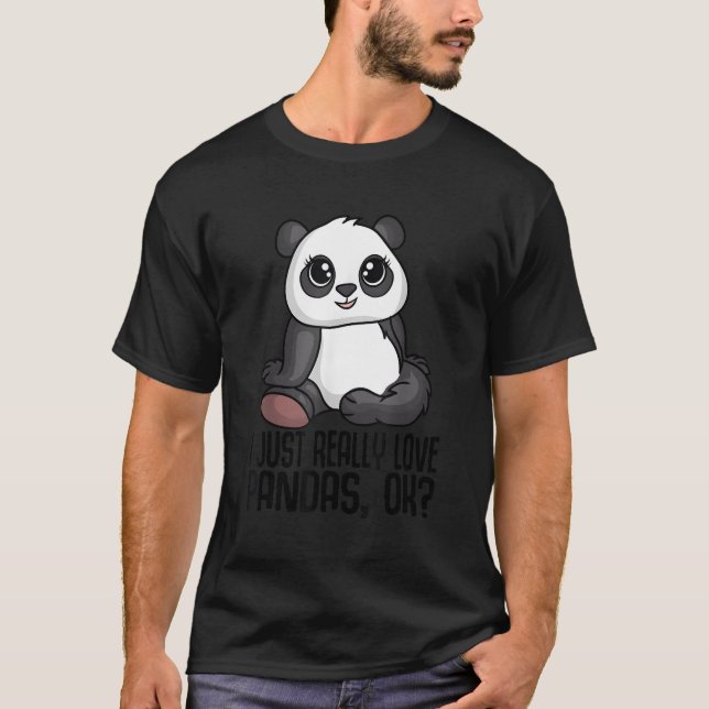 Camiseta Realmente Me Encanto Pandas Ok Panda Bear Panda (Anverso)