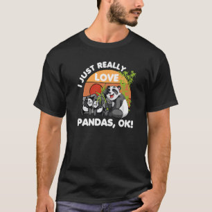 Camiseta Realmente Me Encanto Pandas Ok Retro De Oso Animal