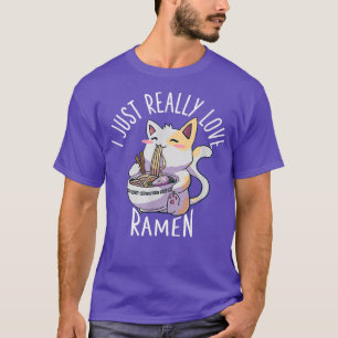 Camiseta Realmente Me Encanto Ramen Cat Ramen Kawaii Anime 