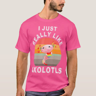 Camiseta Realmente Me Gusta Axolots Funny Salamande Mexican