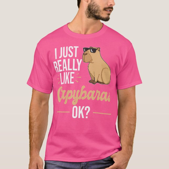 Camiseta Realmente Me Gusta Capybaras Capybara (Anverso)