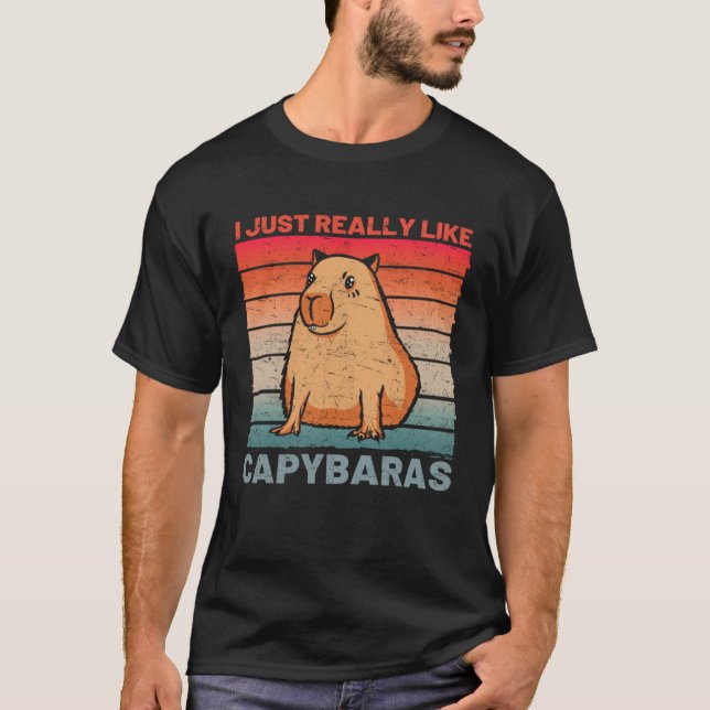 Camiseta Realmente Me Gusta Capybaras Capybara (Anverso)